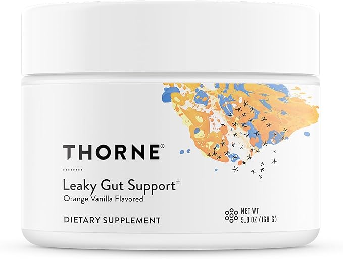 THORNE - Leaky Gut Support (Formerly EnteroMend) - Gut Health Supplement - Supports Optimal Digestive Function &amp Bowel Regularity* - NSF Certified for Sport - Orange Vanilla Flavor - 30 Servings