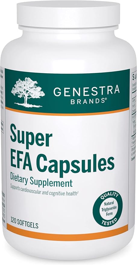 Genestra Brands Super EFA Capsules | Supports Healthy Lipid Metabolism Cardiovascular Health and Cognitive Function* | 120 Softgel Capsules