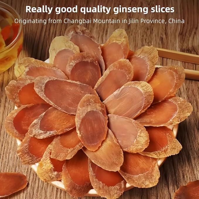Red Ginseng Slice- 红参片4.23oz/120g Cooked Products of Ginseng Holiday Gifts Tea Gifts