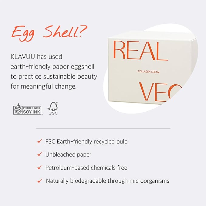 KLAVUU Real Vegan Collagen Cream - Enhances Skin Elasticity Providing Deep Hydration to Dry Skin for a Radiant Youthful Glow