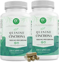 Quinine Cinchona Bark Extract 1000 mg – Herbal Supplement for Muscle &amp Leg Cramp Relief Digestive Support &amp Immune Health – 120 Capsules Non-GMO Made in USA (2 Bottles)
