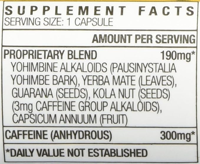 Yellow Hornet Herbal Dietary Supplement 20ct (Lot of 6 X) = 120 Capsules
