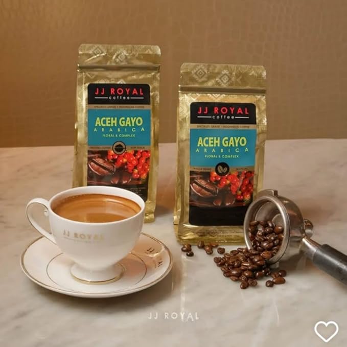 JJ Royal Coffee Aceh Gayo Arabica 200g Ground Coffee (Pack of 2)