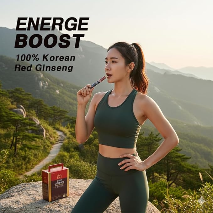 BOTO 6 Year Korean Red Ginseng Extract Pure Stick Gold | Premium Korean Ginseng Supplement for Daily Vitality | 100 Sachet.