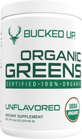 Greens Superfood Powder Unflavored | 8 Most Essential Mixed Greens | Certified 100% Organic | Chlorella Spinach Kale Spirulina Alfalfa Broccoli Wheat Grass &amp Barley Grass | 30 SERV | 9.52 O