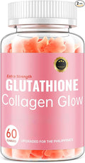 Glutathione Collagen Glow Gummies for Women Glutathione Collagen Glow Gummies for Dark Spot 60/120Pcs Korean Organic Glow Beauty Collagen for Skin Care(2)