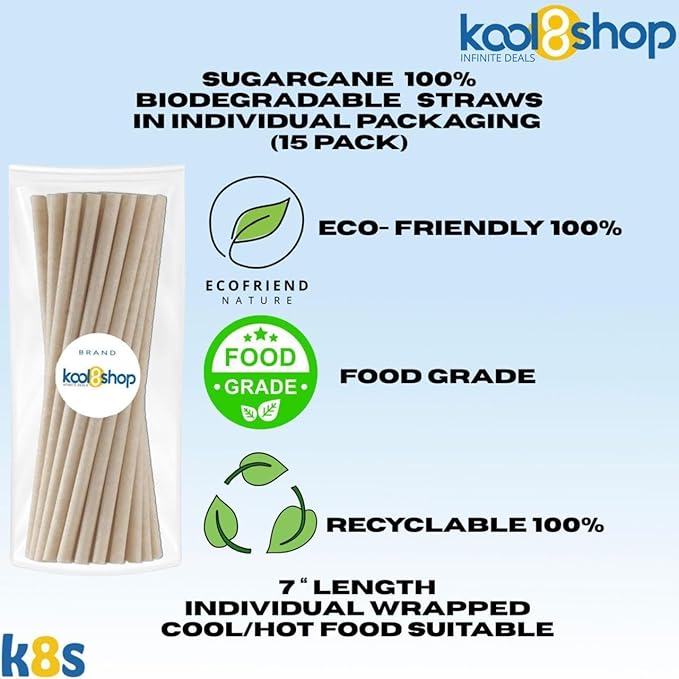 Jarritos Mexican Mineragua Soft Drink 12.5 fl oz Glass Bottles 12 Pack + 15 Sugarcane Disposable Straws by KOOL8SHOP Infinite Deals