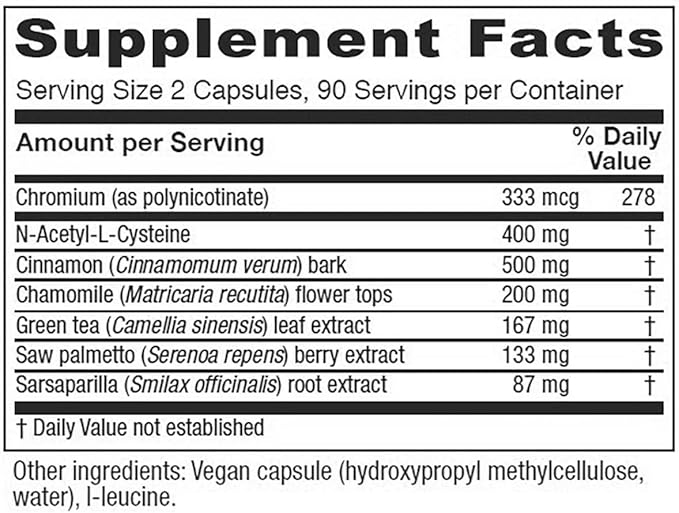 Vitanica OvaBlend - Endorine and Ovulation Support for Women with NAC Chromium Green Tea and Saw Palmetto - Supports Healthy Ovulation - Vegan - 180 Capsules