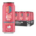 Gorilla Mind Energy Drink | Unmatched Energy · Amplified Focus | N-Acetyl-L-Tyrosine Alpha-GPC 200mg Caffeine Uridine Saffron | 0 Sugar Or Artificial Colors | 16oz 12-Pack (Mango Peach)