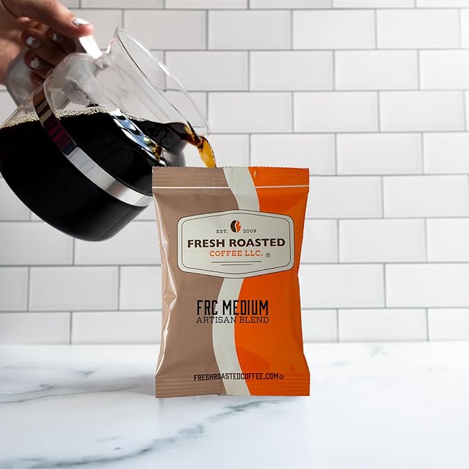 Fresh Roasted Coffee FRC Medium Roast Blend Kosher Pre-Ground Fractional Packs 2.25 Ounce 36 Count