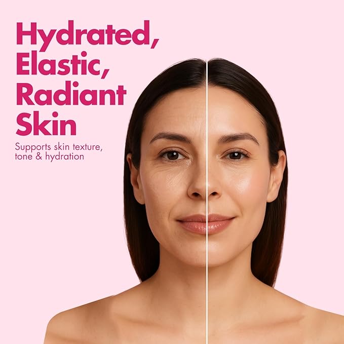 Yes You Can! Natural Glow Beauty Collagen Powder – 10g Hydrolyzed Collagen with Biotin Hyaluronic Acid Vitamins C &amp E – Skin Hair &amp Nail Support – 15 Servings (Unflavored)