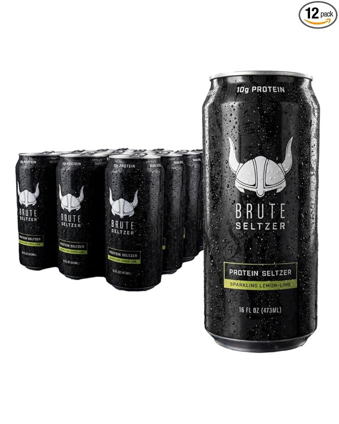 Brute Protein Seltzer Lemon-Lime 10g Protein 12-Pack