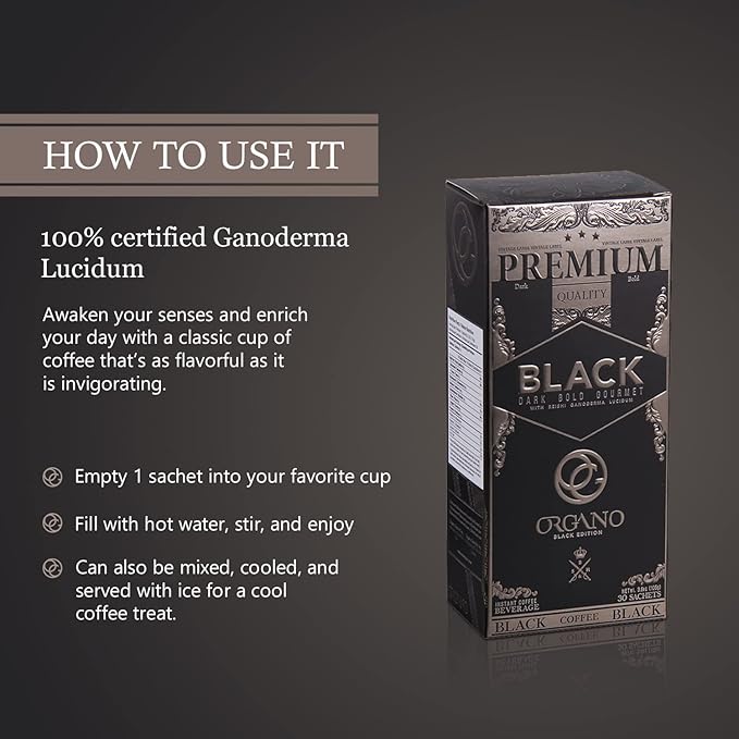 ORGANO Combo Pack 1 Box Black Coffee And 1 Box Cafe Latte 100% Cetified Organic Gourmet Coffee.