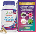 ULTALIFE Blood Pressure Supplements - Advanced Blood Pressure Supplement Complex - Hawthorn Berry Hibiscus Garlic Forskolin - 14 Vitamins &amp Herbs 30 Day Supply in Veggie Capsules