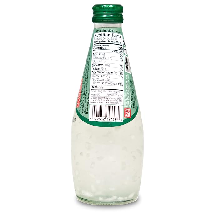 Parrot Brand Coconut Water with Pulp 16.6 fl. oz and 9.8 fl. oz. (Total Pack of 24)