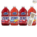 Ocean Spray Zero Sugar Variety Pack Fruit Juice Drink 64 fl oz 4 Pack + 15 Sugarcane Disposable Straws by KOOL8SHOP Infinite Deals