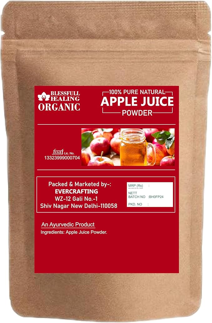 Blessfull Healing Organic Apple Juice Powder 100% Pure Natural 300 Gram / 10.58 oz