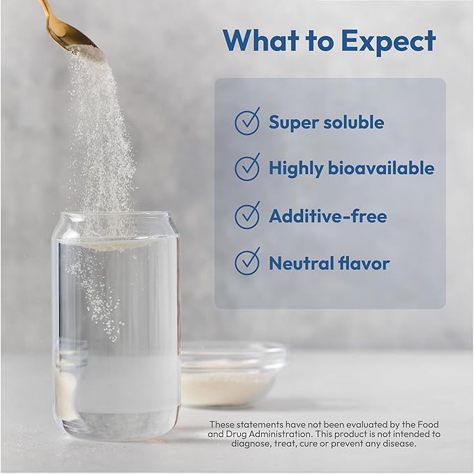 ANDREW LESSMAN Marine Free Range Collagen Peptides Powder and MSM 120 Servings - Supports Radiant Smooth Soft Skin Comfortable Joints. Super Soluble No Fishy Flavor No Additives Non-GMO