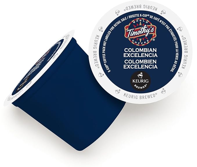 Timothy's World Coffee Colombia Excelencia K-Cup Portion Pack for Keurig K-Cup Brewers 24-Count