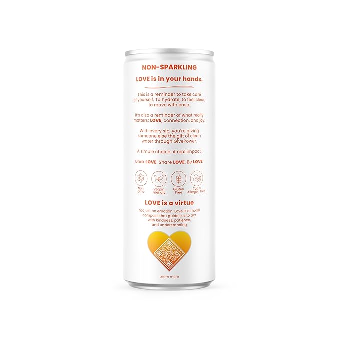 Be LOVE™ Lightly Flavored Still Electrolyte Drink — Non-Carbonated Zero Sugar Zero Calories Zero Caffeine — Clean Daily Hydration (Pack of 12 Orange Blossom)