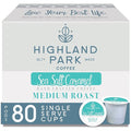 Highland Park Coffee Single Serve Coffee Pods Compatible with Keurig K Cup Brewers Sea Salt Caramel 80 Count