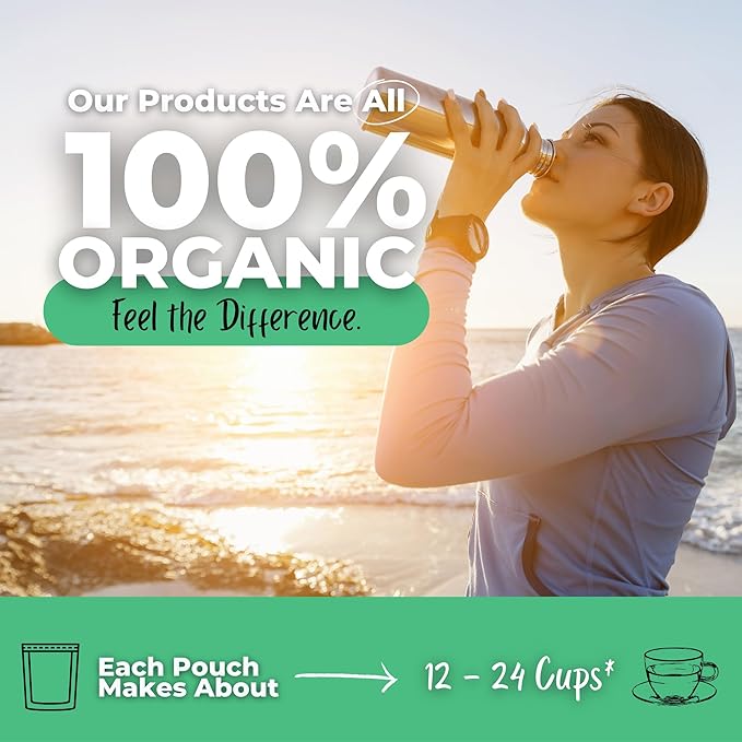 Tension and Relief Loose Leaf Tea w/ Peppermint Ginger Chamomile | Organic Herbal Tea | 2 oz (57 gram) | Decaf Vegan Healthy ZERO Caffeine Organic Herbs No Natural or Artificial Flavors Resea