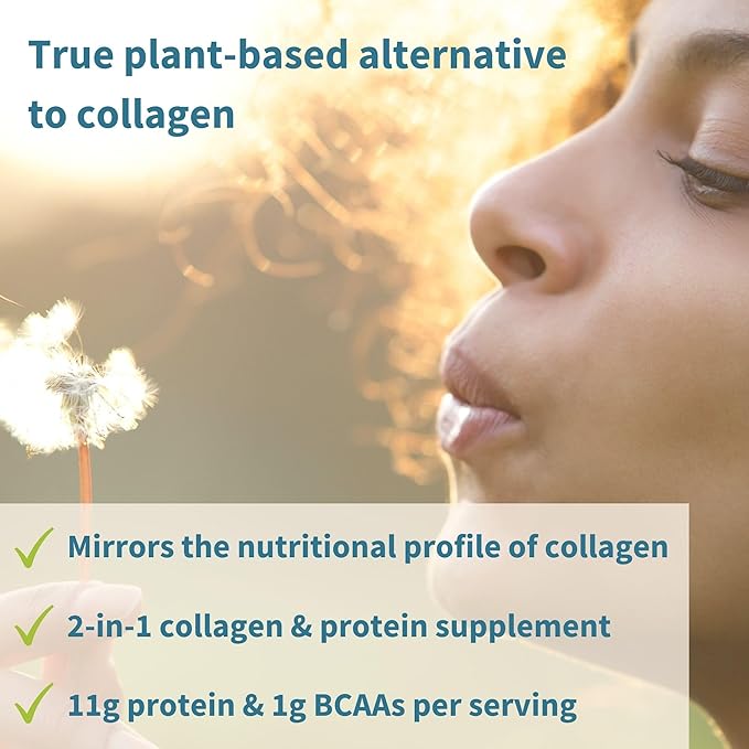 Igennus Vegan Collagen Peptide Powder Enhanced with Glycine Proline &amp Hydroxyproline &amp Cofactor Vitamin C Non GMO Complete Vegetarian Plant Based Collagen Powder Booster 35 Servings