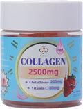 Collagen Gummies 2500mg with Vitamin C &amp Glutathione for Skin Hair &amp Nails - Delicious Filled Gummies - Anti-Aging Dietary Supplement Support Hydration &amp Radiance - 60 Count for Women &am