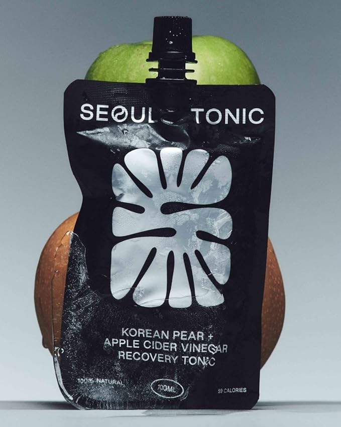 Seoul Tonic Patented Post Party Korean Pear and Apple Cider Vinegar Natural Tonic with Ginseng Patented Formula for Easier Morning with Potassium DHM 100ML Pack of 1