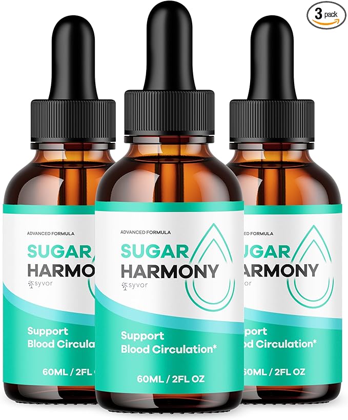(3 Pack) Sugar Harmony Drops Official SugarHarmony Liquid Drops with All Natural Ingredients Advanced Formula Support Supplement with Maximum Strength Premium Vitamins for Women &amp Men (90 Servin