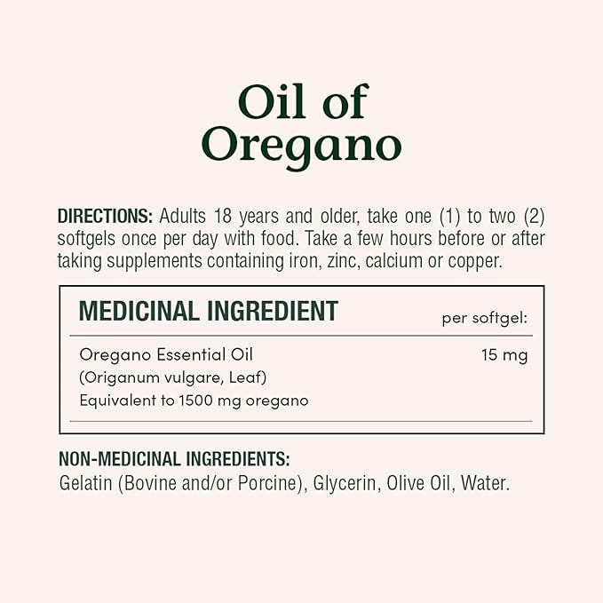 Nature's Bounty Oil of Oregano 1500 mg 90 Liquid Softgels (Packaging May Vary)