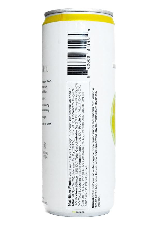 Hazlo Spritz (Lemon &amp Holy Basil) - Zero Proof Spritz Cocktail Mixer Craft Mocktails with Adaptogens Nootropics - Functional Seltzer Calming Non Alcoholic Drinks Alcohol Alternatives for Mood
