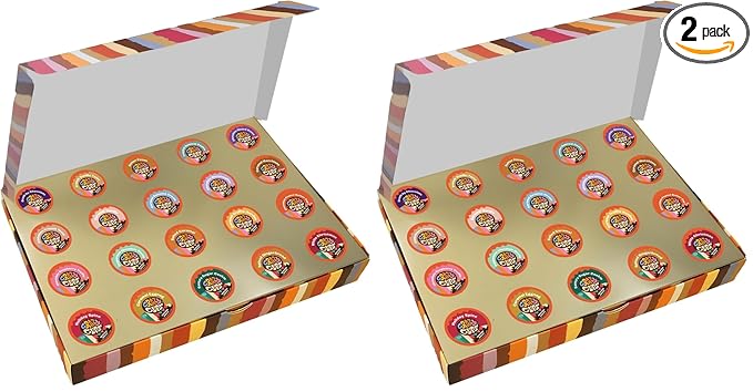 Crazy Cups Flavored Gift Box for Keurig K Cup Machines Deluxe Holiday Coffee Sampler 20 Count (Pack of 2)