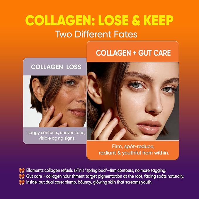Collagen Gummies for Women Sugar-Free - Hydrolyzed Marine Collagen Peptides with Prebiotics &amp ProbioticsNiacinamideHyaluronic Acid Vitamin C Supplement for Hair Nails Gut Health 120 Count