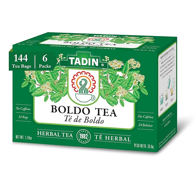 Tadin Boldo Herbal Tea Caffeine Free 24 Count (Pack of 6)