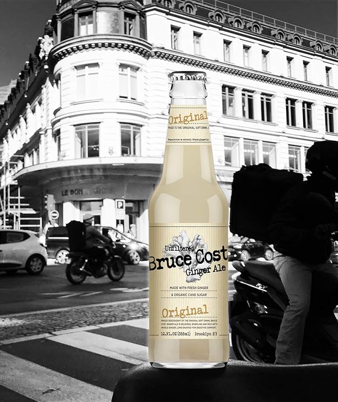 Bruce Cost - Unfiltered Ginger Ale - Original - 12 oz (12 Glass Bottles)