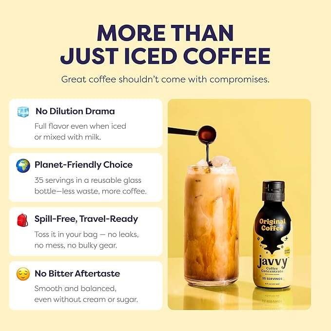 Coffee Concentrate - Cold Brew Coffee Perfect for Hot or Iced Instant Coffees Hot Drinks Cold Brew Concentrate 35 Servings – Original