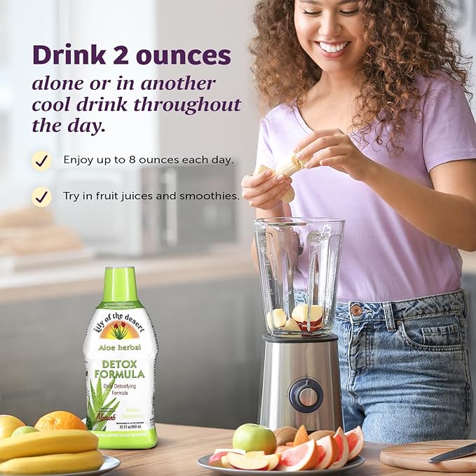 Lily Of The Desert Detox Formula – Aloe Vera and Trusted Herbs for Urinary Tract Gallbladder and Liver Support 32 Oz1