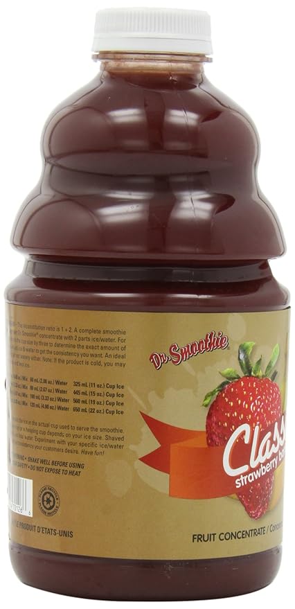 Dr. Smoothie Strawberry Banana Classic Blend Smoothie Bottles 46-Ounce