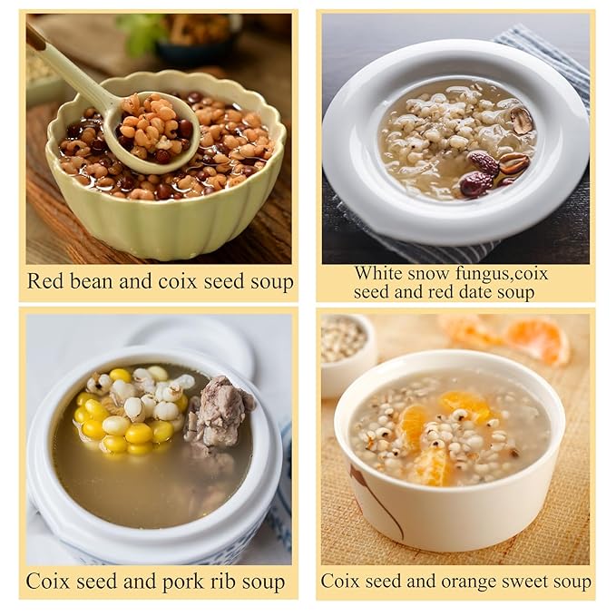 Job's Tears Coix Seed Jobs Tears Seeds 薏米 薏苡仁 Natural Pearl Barley Coix Rice Health Grain No addition Sulfur Free 12.34oz/350g