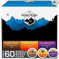Roast Ridge Single Serve Coffee Pods for Keurig K-Cup Brewers Flavored Variety Pack Medium Roast 60 Count (20 each: Southern Pecan Salted Caramel Chocolate Mocha)