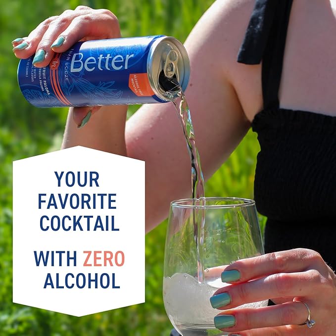 Better Than Booze Mocktails Non-Alcoholic Drinks | Alcohol Alternative Beverages Ritual Zero Proof | Enjoy Your Drink Moment with Our Alcohol Free Drinks Rosemary Grapefruit Paloma 12 Fl Oz 4 Pack