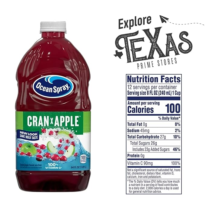 Ocean Spray 4-Pack of Cran Apple Juice Drink 64 fl oz Plastic Bottle