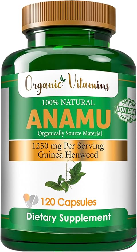 Organic Vitamins Anamu 1250mg 100% Organically Grown 240 Capsules Total Petiveria Allicea Vitamisan