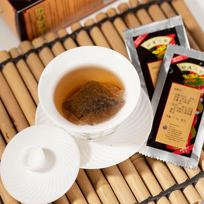 Wing Hop Fung Colego Tuocha Tea Fresh Sealed Premium Natural Yunnan Pu'er and Jasmine Individually Wrapped 90+4 Tea Bags
