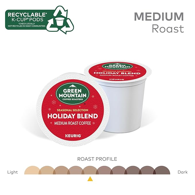 Green Mountain Coffee Roasters Holiday Blend Coffee Keurig Single Serve K-Cup Pods 60 count