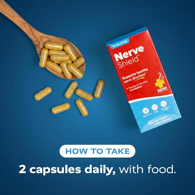 Redd Remedies Nerve Shield Supports Healthy Nerve Structure and Circulation 120 Vegan Capsules