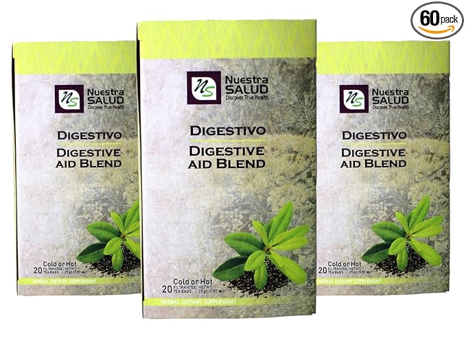 Digestive Tea Herbal Blend Digestivo Filter Tea Value Park (60 Tea bags)