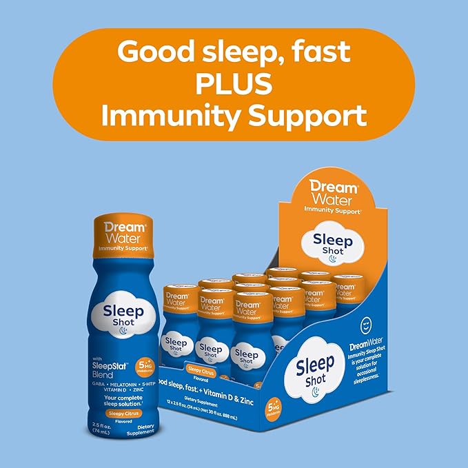 Dream Water: Sleep Aid &amp Immunity Support - Sleepy Citrus - 12 ct