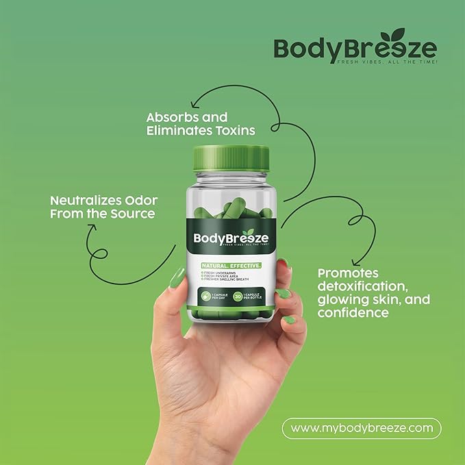 Internal Deodorant Supplement | Natural Chlorophyll 30 Capsules for Body Odor Control Gut Health and Fresh Breath | Vegan Detox Support &amp Skin Health | Odor Eliminator for Men &amp Women